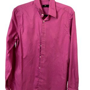 H&M Pink Slim Fit Button Up Dress Shirt - Size M/M
